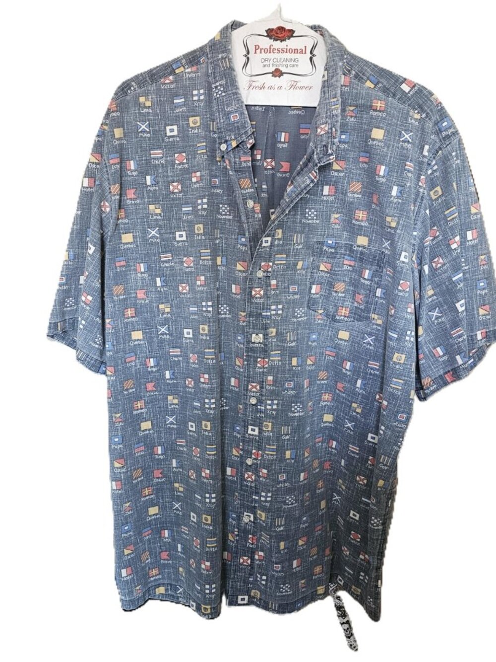 Men's Reyn Spooner "Charlie Foxtrot" Shirt Good Condition 3XL